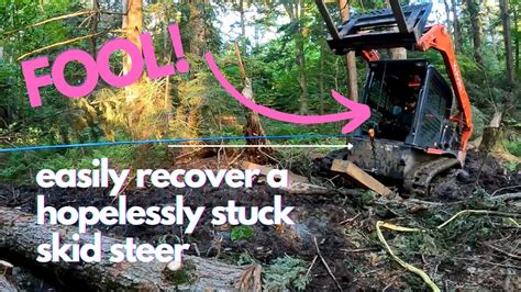 best way to get skid steer unstuck|skid steer rear end unstuck.